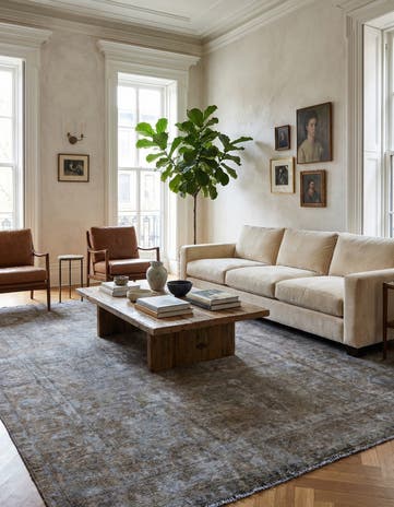 9' 4 x 12' 10 Hand Knotted Ultra Vintage Persian Wool Rug