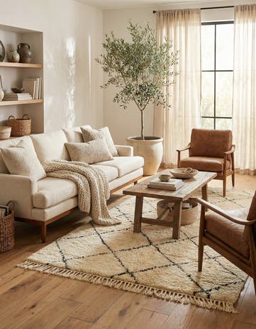 5' 2 x 8' 5 Hand Knotted Moroccan Wool Rug