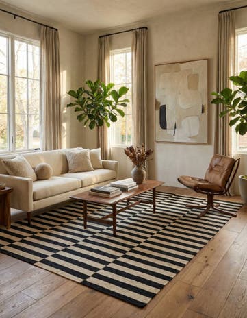 5' 7 x 7' 10 Hand Woven Kilim Modern Wool Rug