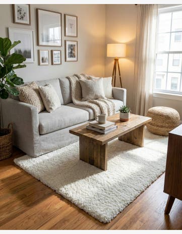 Snow White Solid Shag Rug