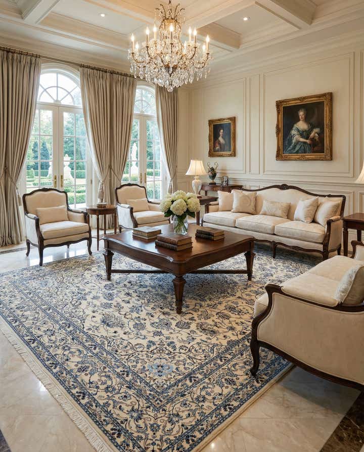 6' 11 x 10' 1 Hand Knotted Nain Rug