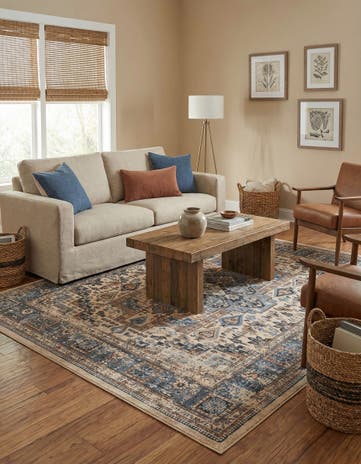Tan Medina Square Rug