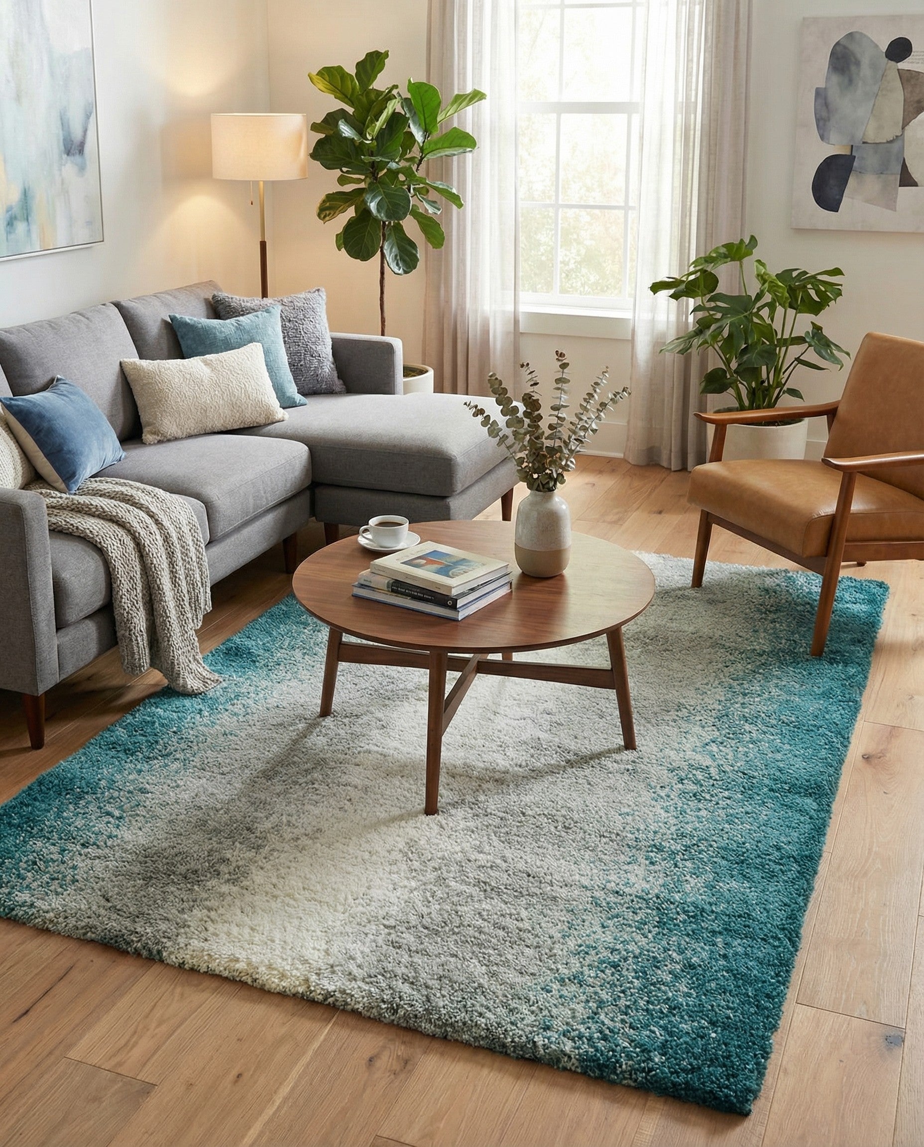  7' 10 x 10' Soft Touch Shag Rug