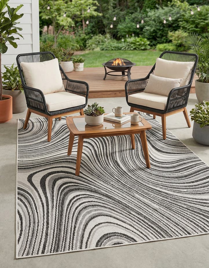 4' x 6' Easy-Clean Modern Indoor / Outdoor...