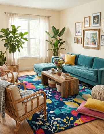 Navy Blue Azalea Rug