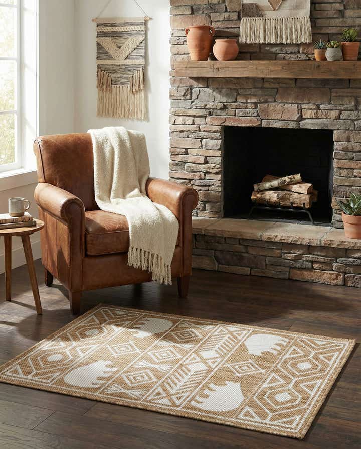 2' x 3' Easy-Clean Southwestern Indoor / Outdoor Rug
