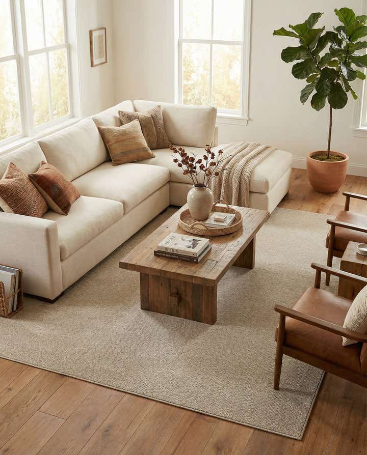 9' x 12' Easy-Clean Solid Indoor / Outdoor Rug