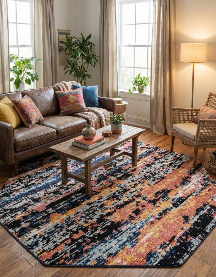 Detail image of 7' 10 x 7' 10 Tagine Octagon Rug