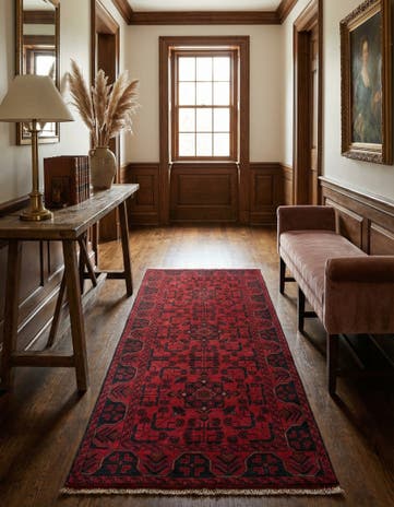2' 7 x 6' 6 Hand Knotted Khal Mohammadi Wool Runner Rug