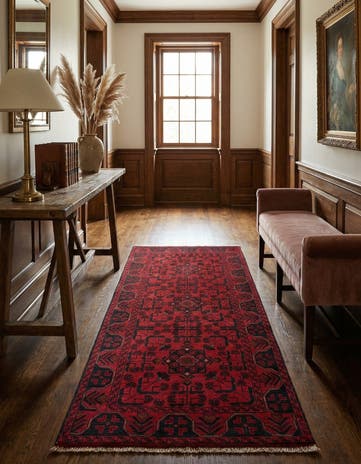 2' 7 x 6' 6 Hand Knotted Khal Mohammadi Wool Runner Rug