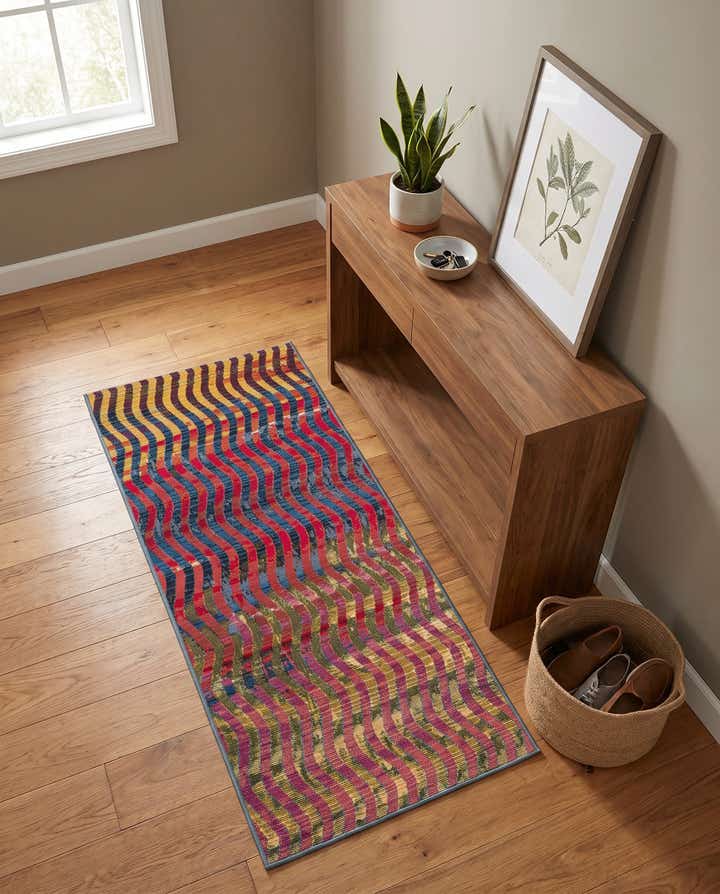 2' x 4' Easy-Clean Modern Indoor / Outdoor Runner Rug
