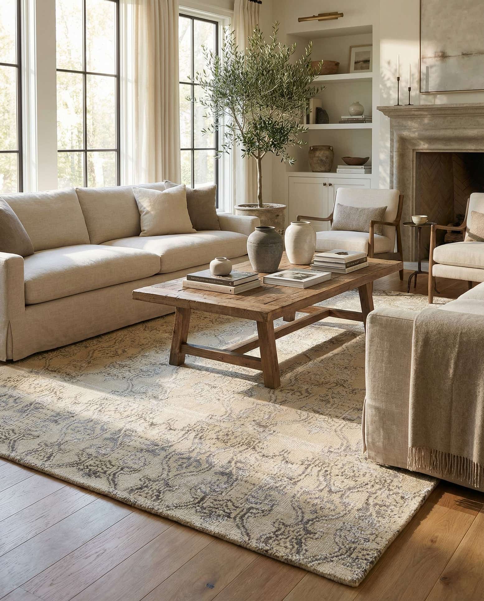 8' x 9' 5 Hand Knotted Darya Rug