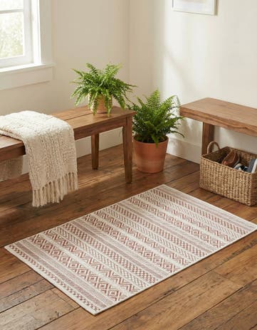 2' x 3' Easy-Clean Ribbon Indoor / Outdoor Rug
