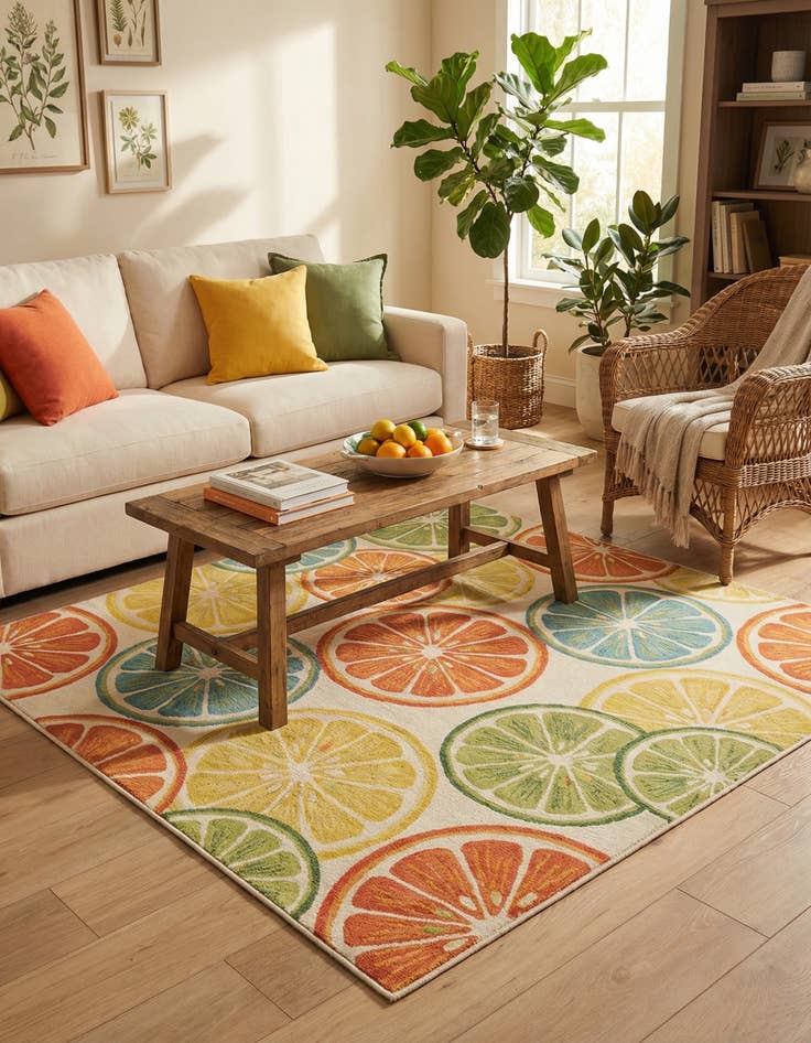 Detail image of 7' 10 x 7' 10  Washable Jill Zarin Caribbean Indoor / Outdoor Square Rug