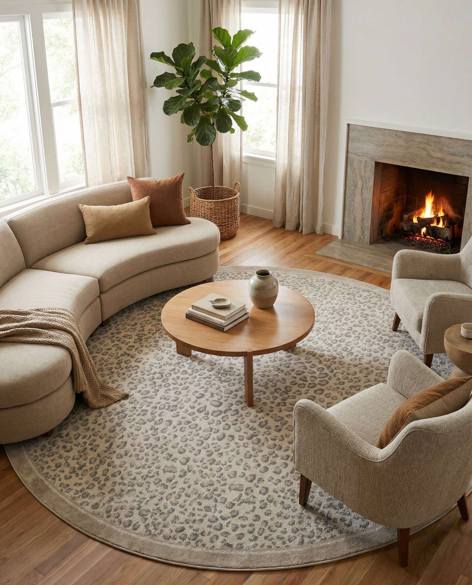 10' x 10' Safari Round Rug