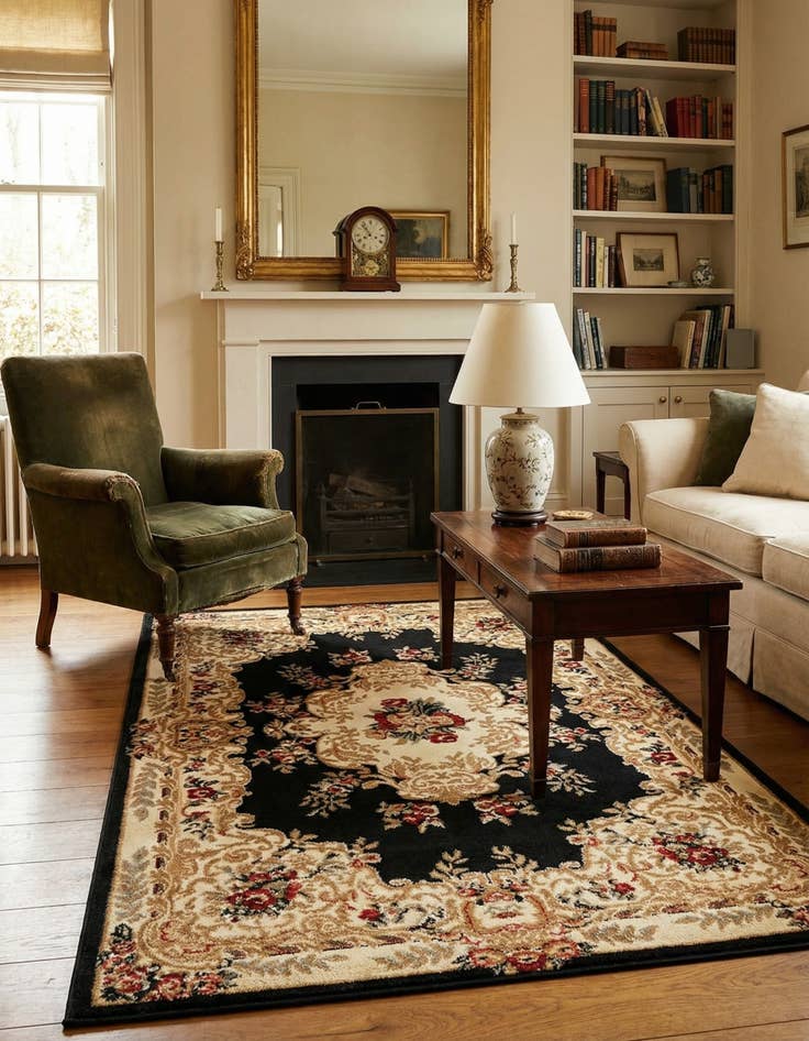 Detail image of 4' x 6' Classic Aubusson Rug