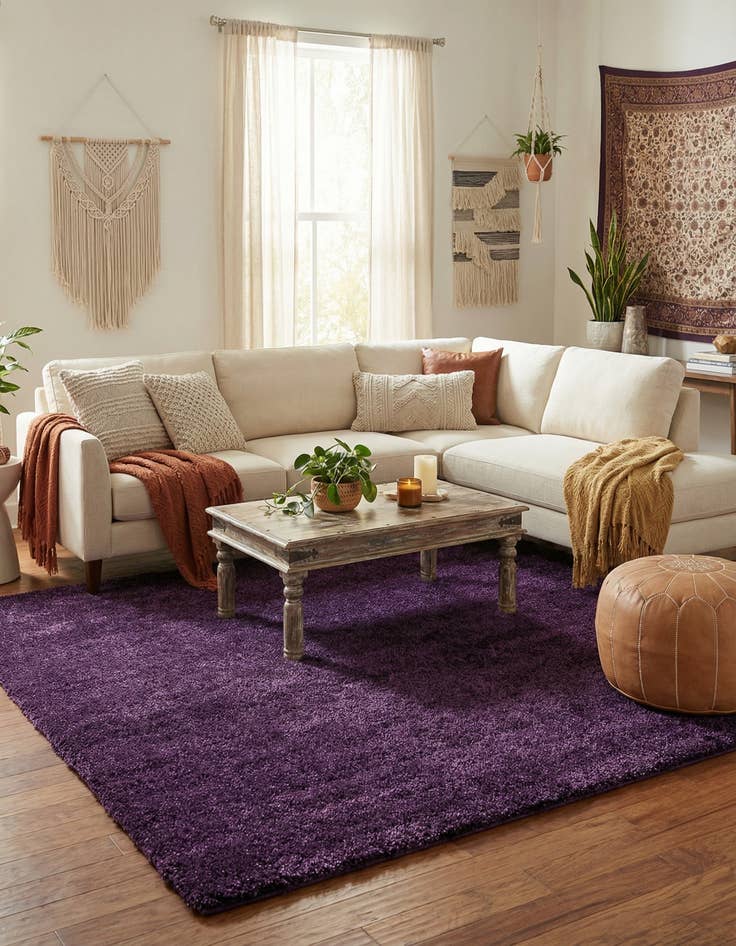 Detail image of 10' x 10' Solid Frieze Square Rug