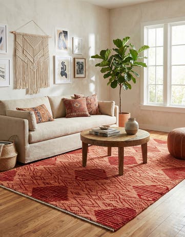 5' 10 x 8' 10 Hand Knotted Moroccan Wool Rug