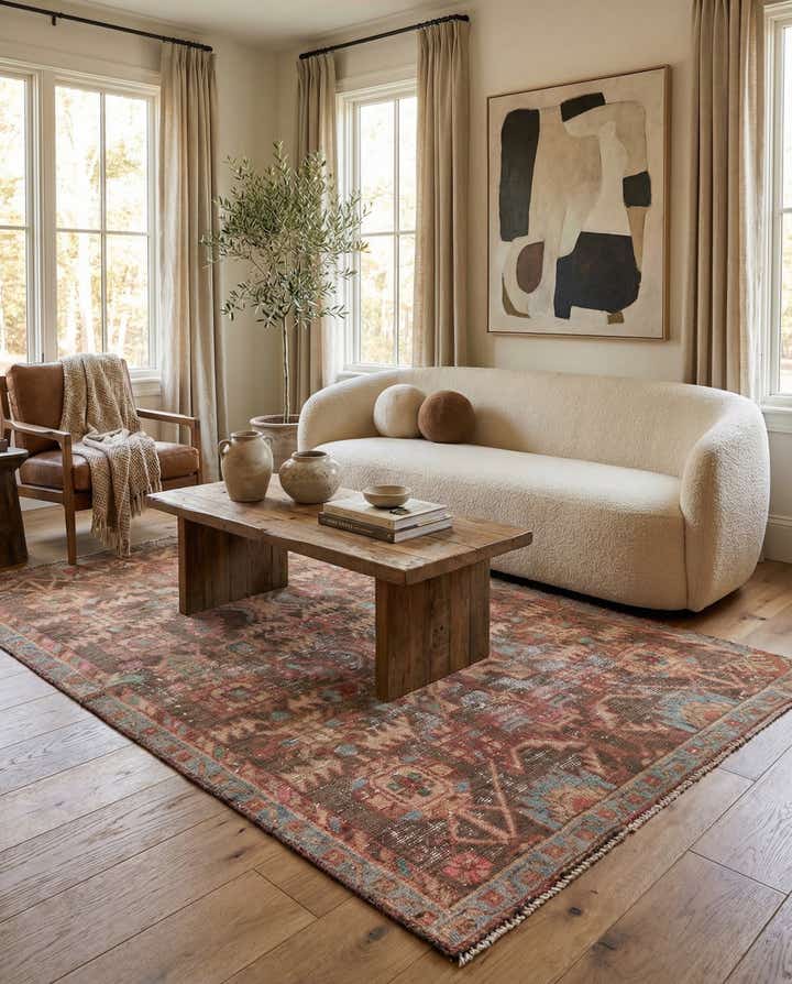 3' 4 x 6' 1 Hand Knotted Ultra Vintage Persian Wool Rug