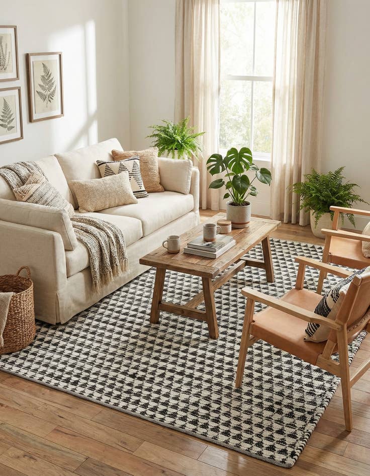 Detail image of  8' x 11'  Hand Woven Chindi Jute Rug