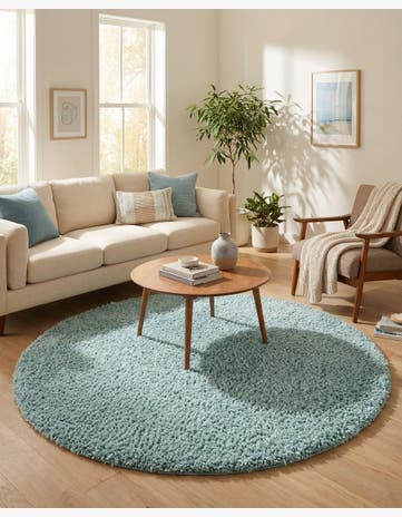 6' 7 x 6' 7 Zermatt Shag Round Rug