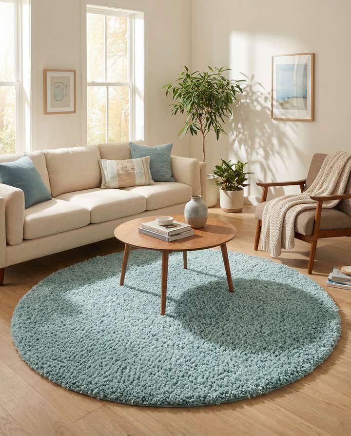 6' 7 x 6' 7 Zermatt Shag Round Rug