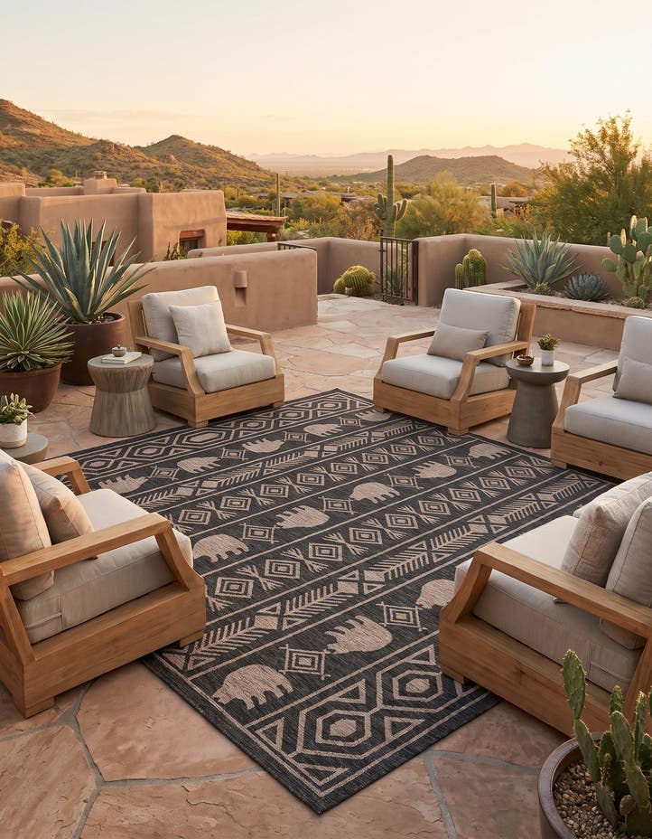10' x 10' Easy-Clean Southwestern Indoor / O...