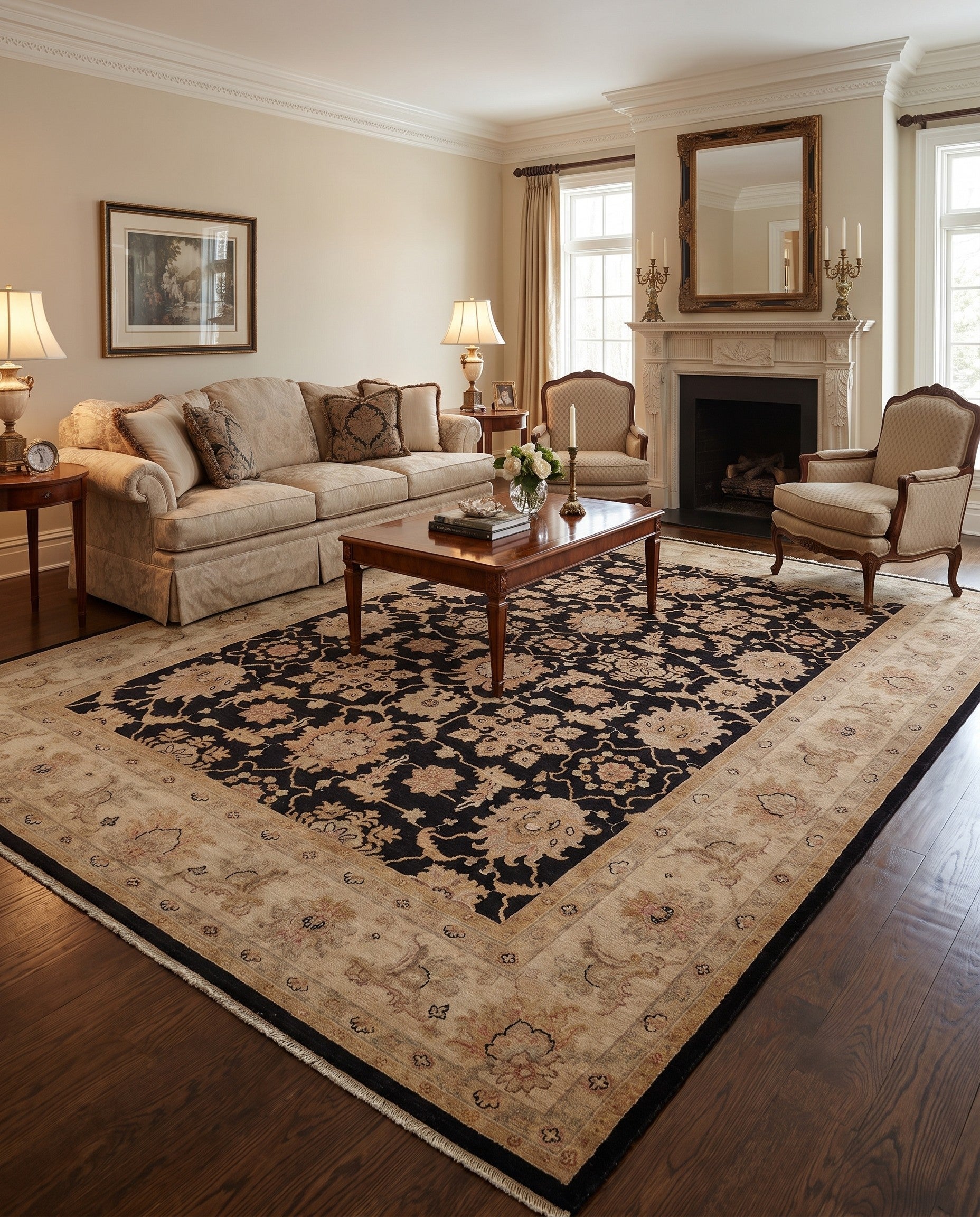 9' 1 x 12' Hand Knotted Ziegler Rug