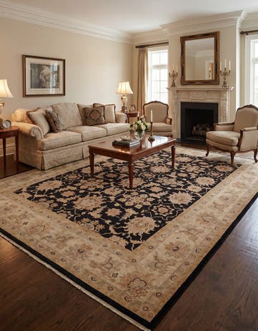 9' 1 x 12' Hand Knotted Ziegler Rug
