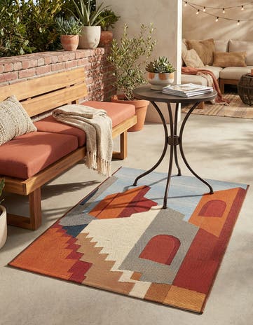 2' x 3' Easy-Clean Modern Indoor / Outdoor Rug