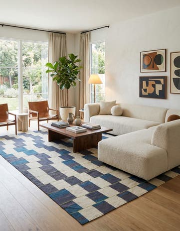 7' 9 x 10' Hand Woven Kilim Modern Wool Rug