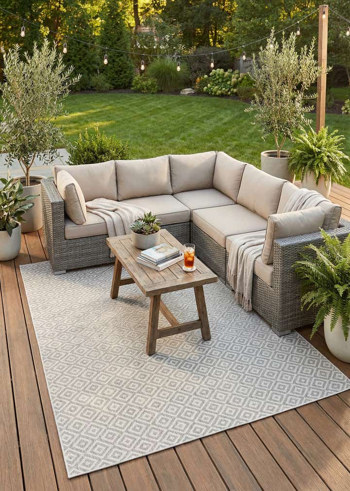 7' x 10' Easy-Clean Jill Zarin Costa Rica Indoor / Outdoor Rug