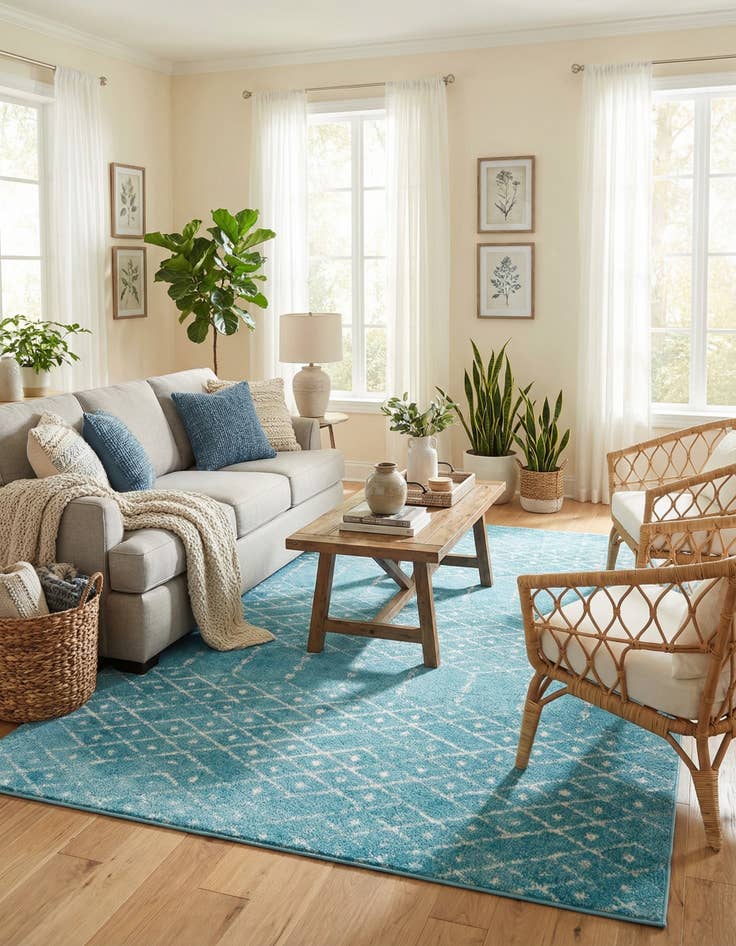 Detail image of  5' 3 x 8' Paxon Trellis Rug