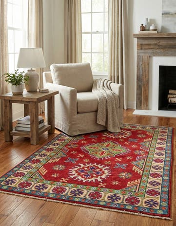 3' 3 x 5' Hand Knotted Kazak Rug