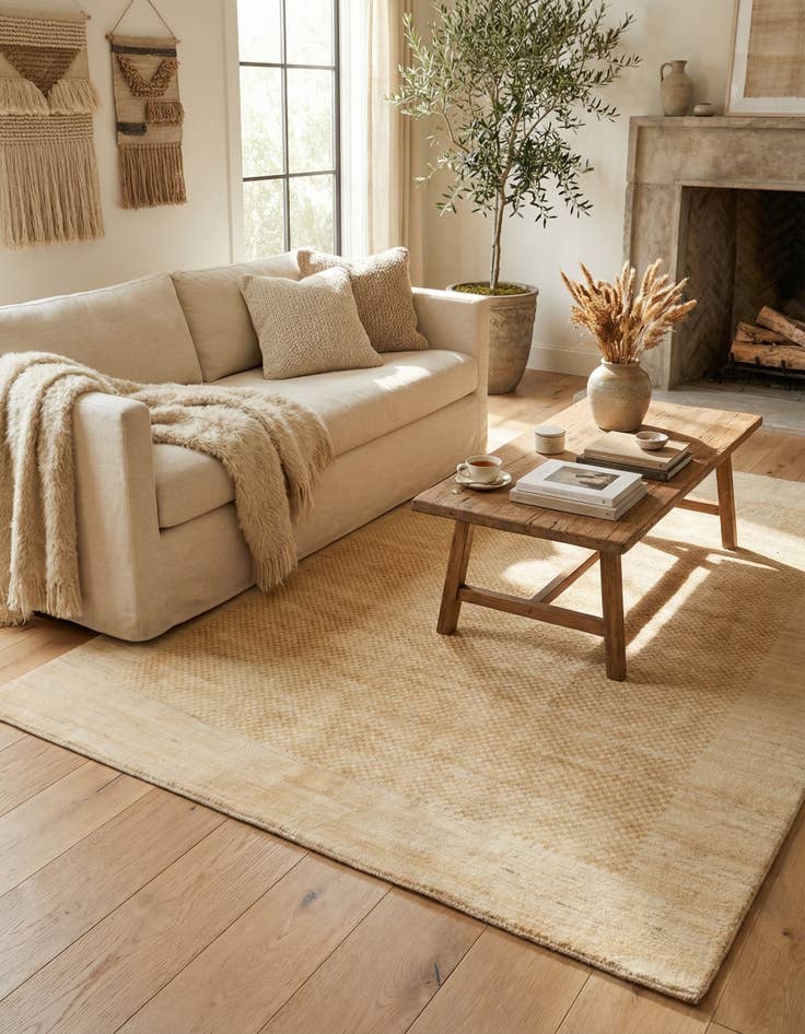 Detail image of 5' 7 x 8'  Hand Knotted Kashkuli Gabbeh Wool Rug