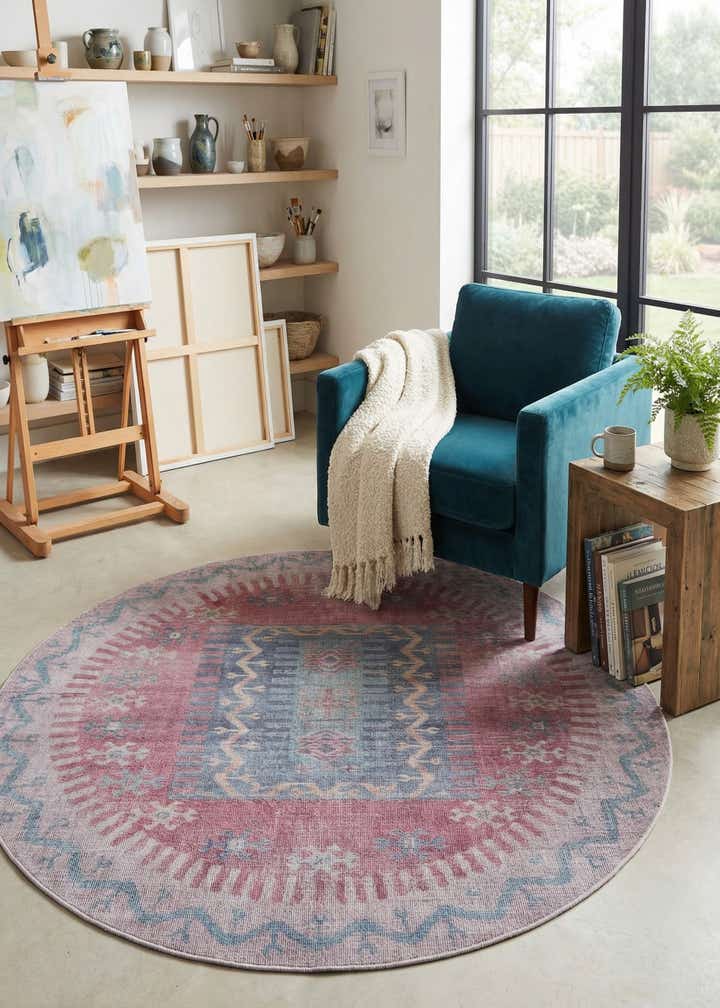 7' 10 x 7' 10 Washable Sisu Round Rug