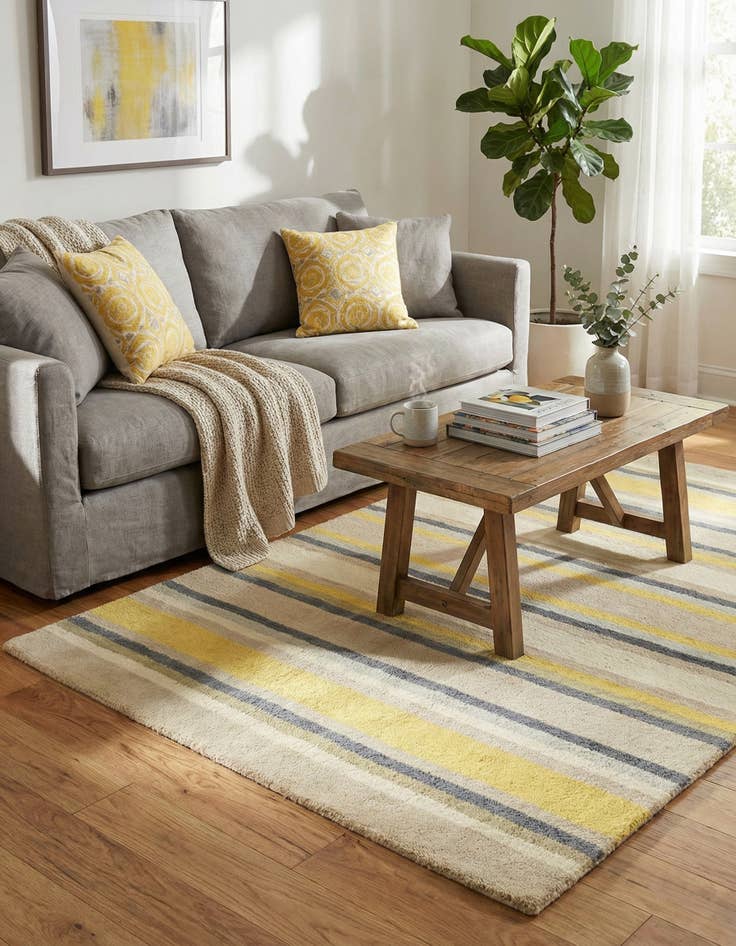 Detail image of 4' x 5' 7 Luna Wool Rug