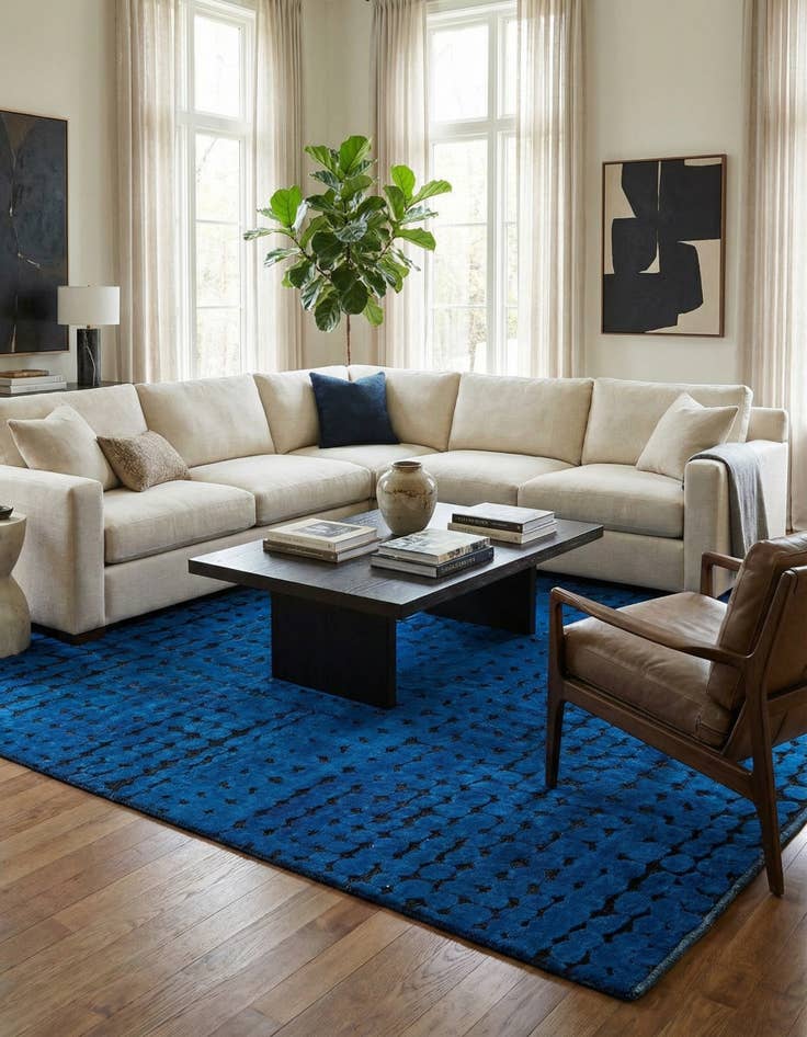 Detail image of 9' x 12' 3  Hand Knotted Darya Wool Rug