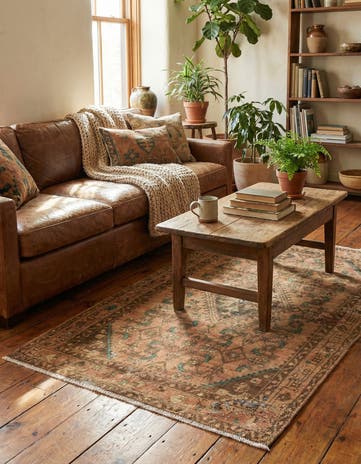 3' 4 x 5' 4 Hand Knotted Ultra Vintage Persian Wool Rug