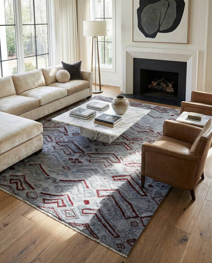 Detail image of 8' x 10' 1 Hand Knotted Darya Wool Rug