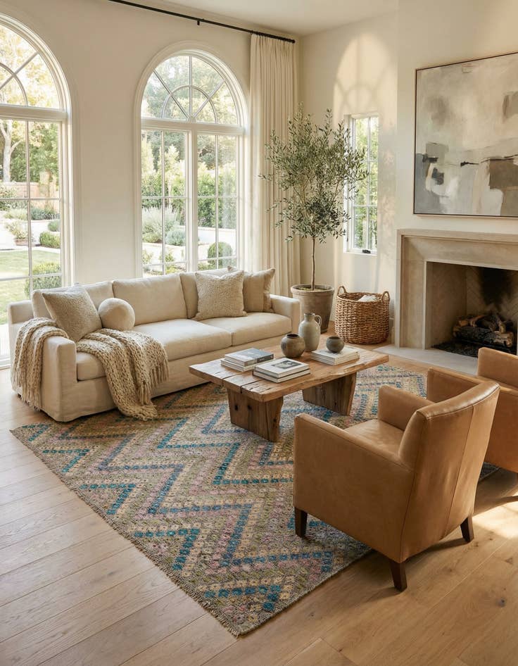 Detail image of 8' 9 x 11' 5  Hand Woven Kilim Modern Wool Rug