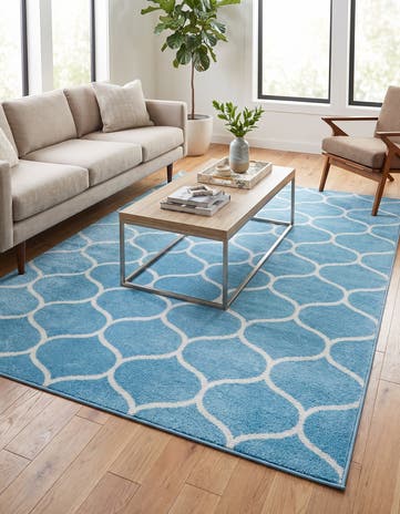 7' 10 x 10' Lattice Frieze Rug