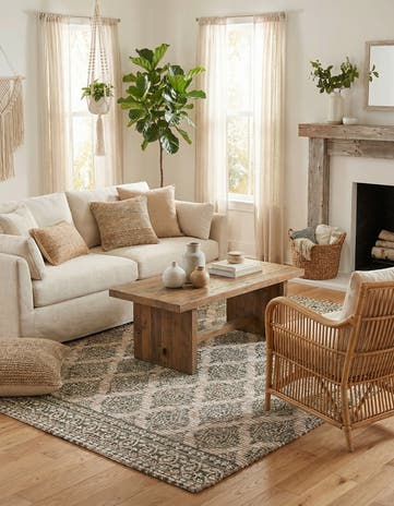 4' x 6' Hand Woven Chenille Jute Rug