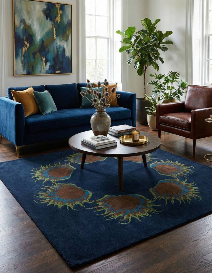 Detail image of 7' 6 x 7' 6 Luna Square Rug