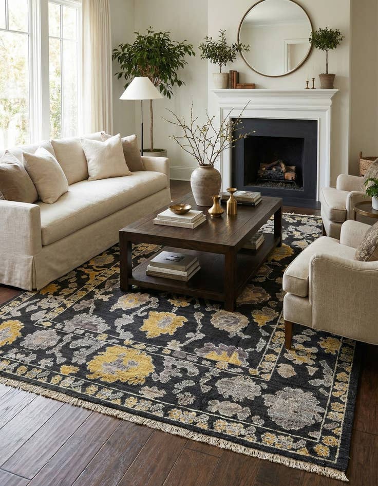 Detail image of 8' 1 x 10' 5  Hand Knotted Oushak Wool Rug