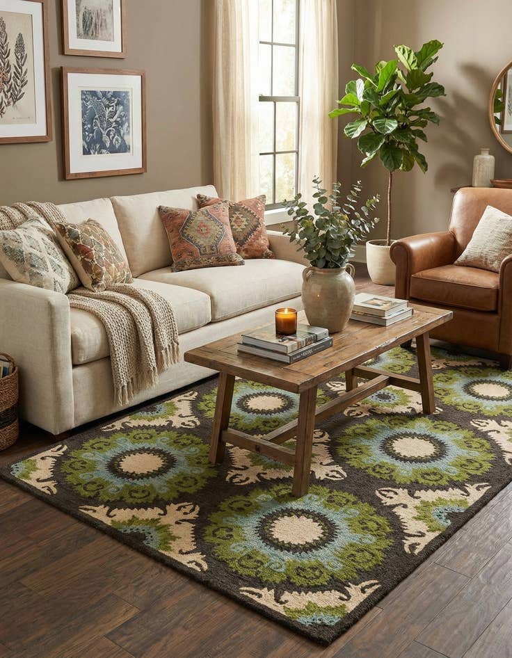 Detail image of 5' 1 x 7' 10 Luna Wool Rug