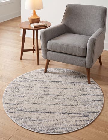Cream Oasis Round Rug