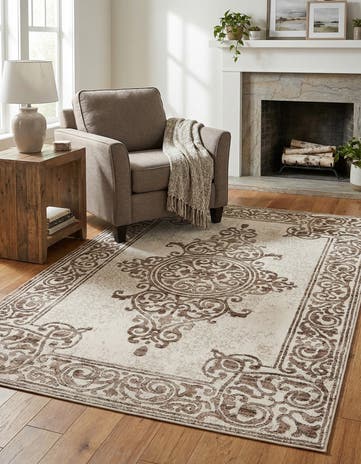 Chocolate Brown Hermitage Rug