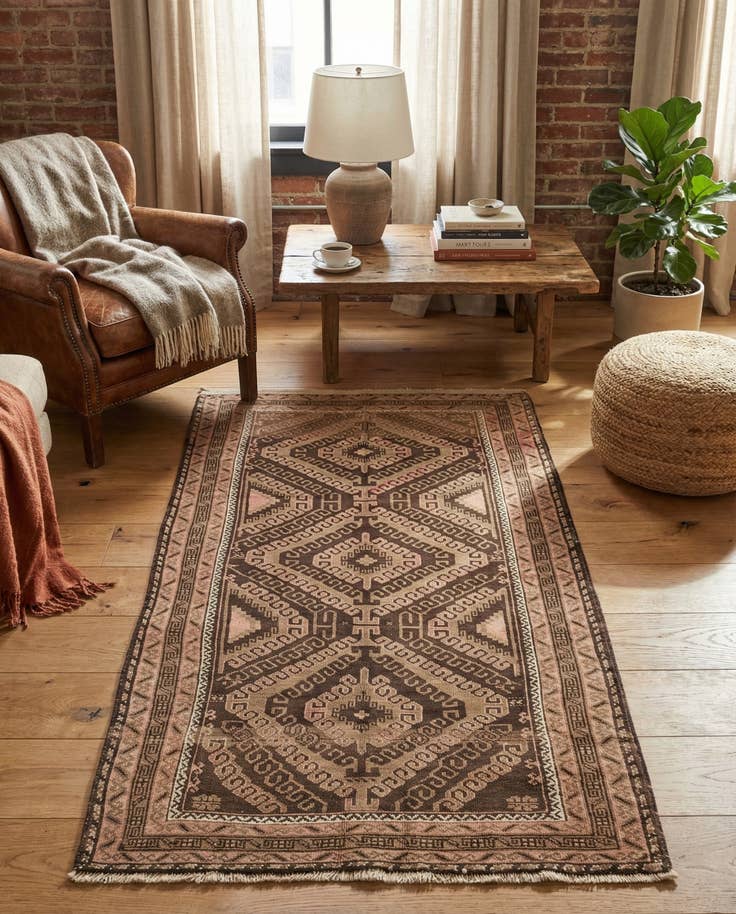 Detail image of 3' 5 x 6' 9 Hand Knotted Balouch Persian Wool Rug