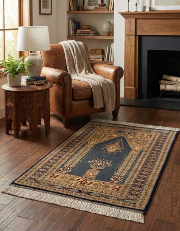 2' 7 x 4' Hand Knotted Bokhara Wool Rug
